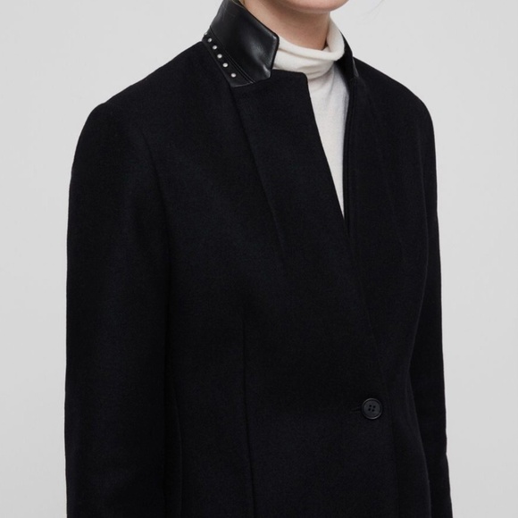 ALLSAINTS | Leni stud coat (Size: US 6 Color: Black) - Picture 5 of 7